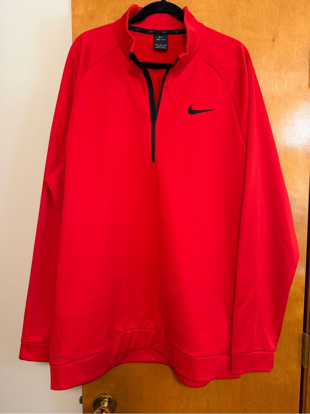 Nike Red Men's Half-Zip Performance Pullover Jacket